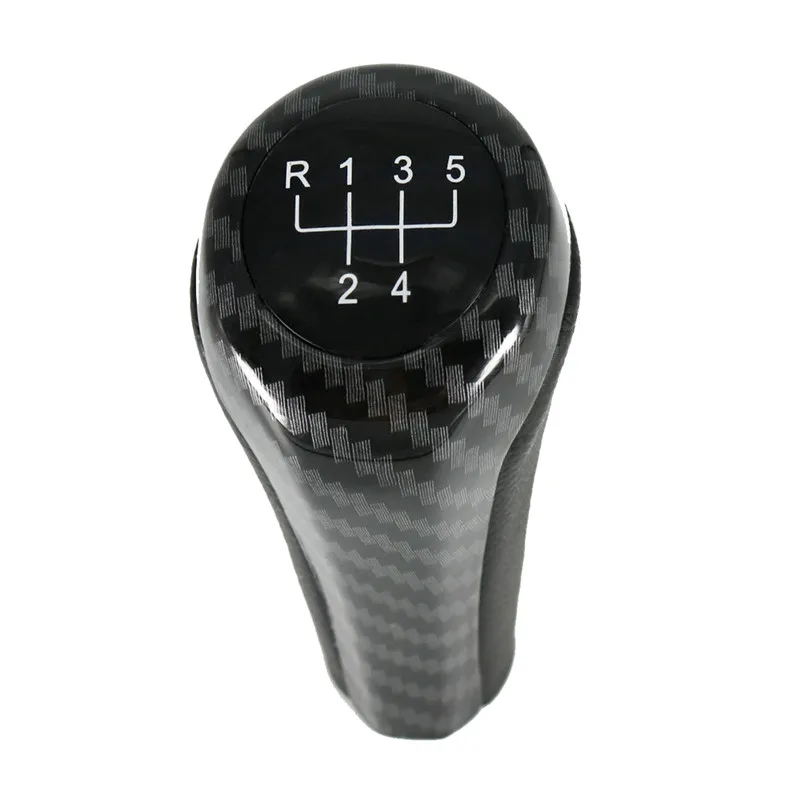 5-Speed-Gear-Shift-Knob-Carbon-Fiber-For-BMW-1-3-5-6-Series-E30