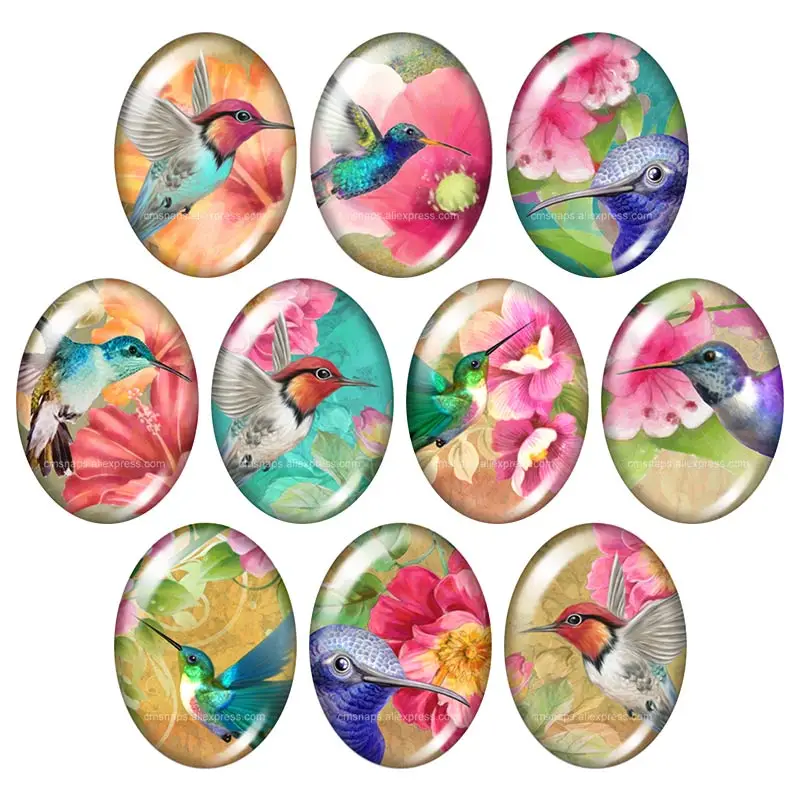 Beauty Flowers Hummingbird birds 10pcs 13x18mm/18x25mm/30x40mm mixed Oval photo glass cabochon demo flat back Jewelry findings
Beauty Flowers Hummingbird birds 10pcs 13x18mm/18x25mm/30x40mm mixed Oval photo glass cabochon demo flat back Jewelry findings