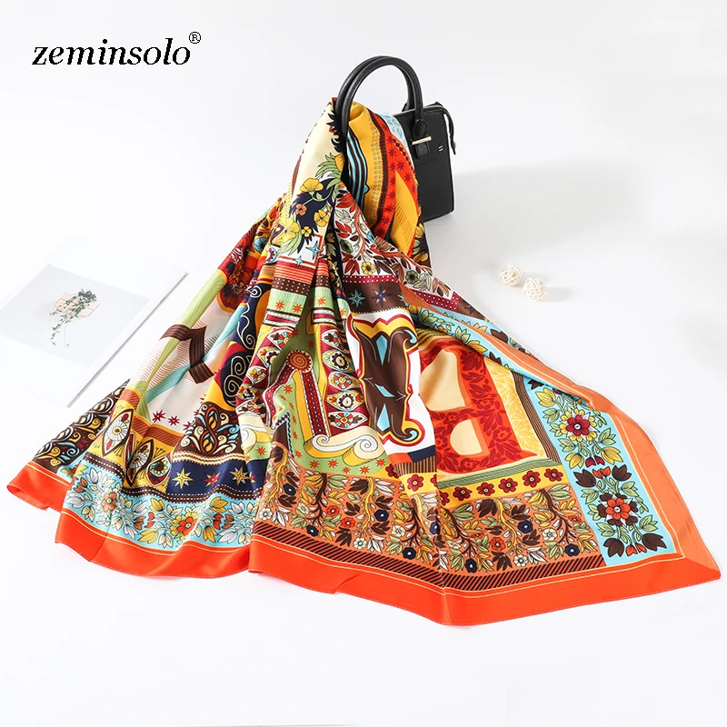 Fashion 100% Silk Scarf Women Large Shawls Stoles Printed Square Scarves Echarpe Foulard Femme Wraps Scarves Bandana 130*130cm
Fashion 100% Silk Scarf Women Large Shawls Stoles Printed Square Scarves Echarpe Foulard Femme Wraps Scarves Bandana 130*130cm