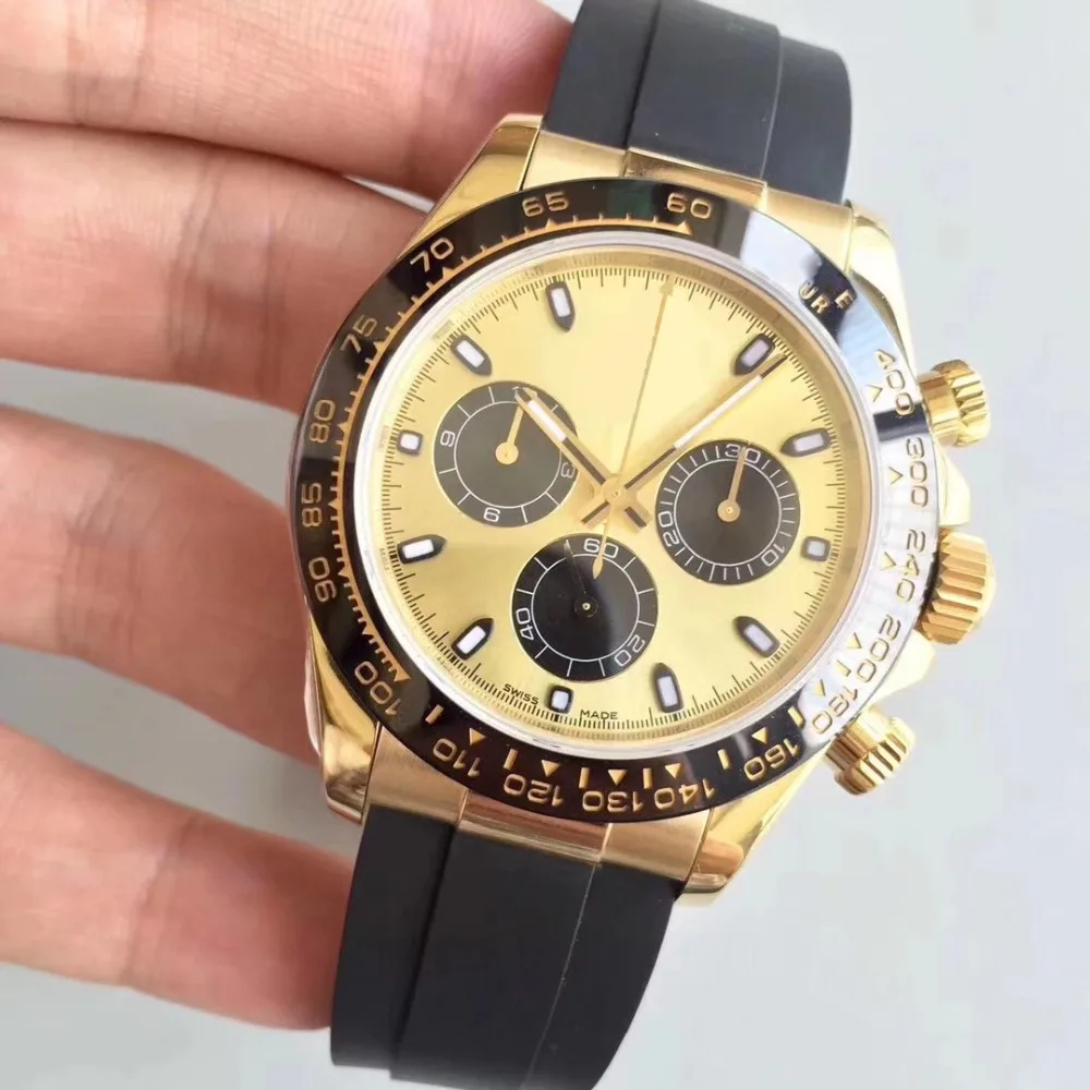 Hot Sale Luxury day Tona Men's Watch Automatic Mechanical 18ct Gold Rubber Strap AAA Quality Male Wristwatch 116610 116600 Watch
Hot Sale Luxury day Tona Men's Watch Automatic Mechanical 18ct Gold Rubber Strap AAA Quality Male Wristwatch 116610 116600 Watch