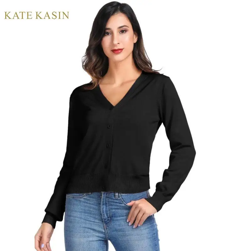 Kate Kasin Women's V-Neck Bow-Knot Button Down Knitwears Soft Cardigan Sweater Soft V-Neck Knit Short Cardigan Fit Sweater
Kate Kasin Women's V-Neck Bow-Knot Button Down Knitwears Soft Cardigan Sweater Soft V-Neck Knit Short Cardigan Fit Sweater