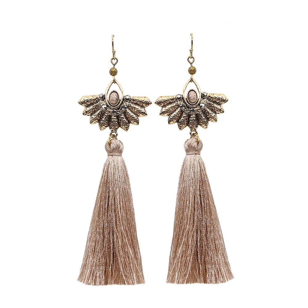 Tassel earrings alloy multi-color cotton hand-woven exaggerated Bohemian pressure earrings jewelry gift
Tassel earrings alloy multi-color cotton hand-woven exaggerated Bohemian pressure earrings jewelry gift