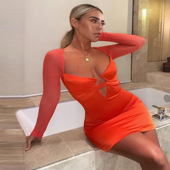 Elegant Red Dress 2019 High Quality Sexy Hollow Out Long Sleeve Dress Women Mesh Bandage Dress Vestidos Wholesale
Elegant Red Dress 2019 High Quality Sexy Hollow Out Long Sleeve Dress Women Mesh Bandage Dress Vestidos Wholesale