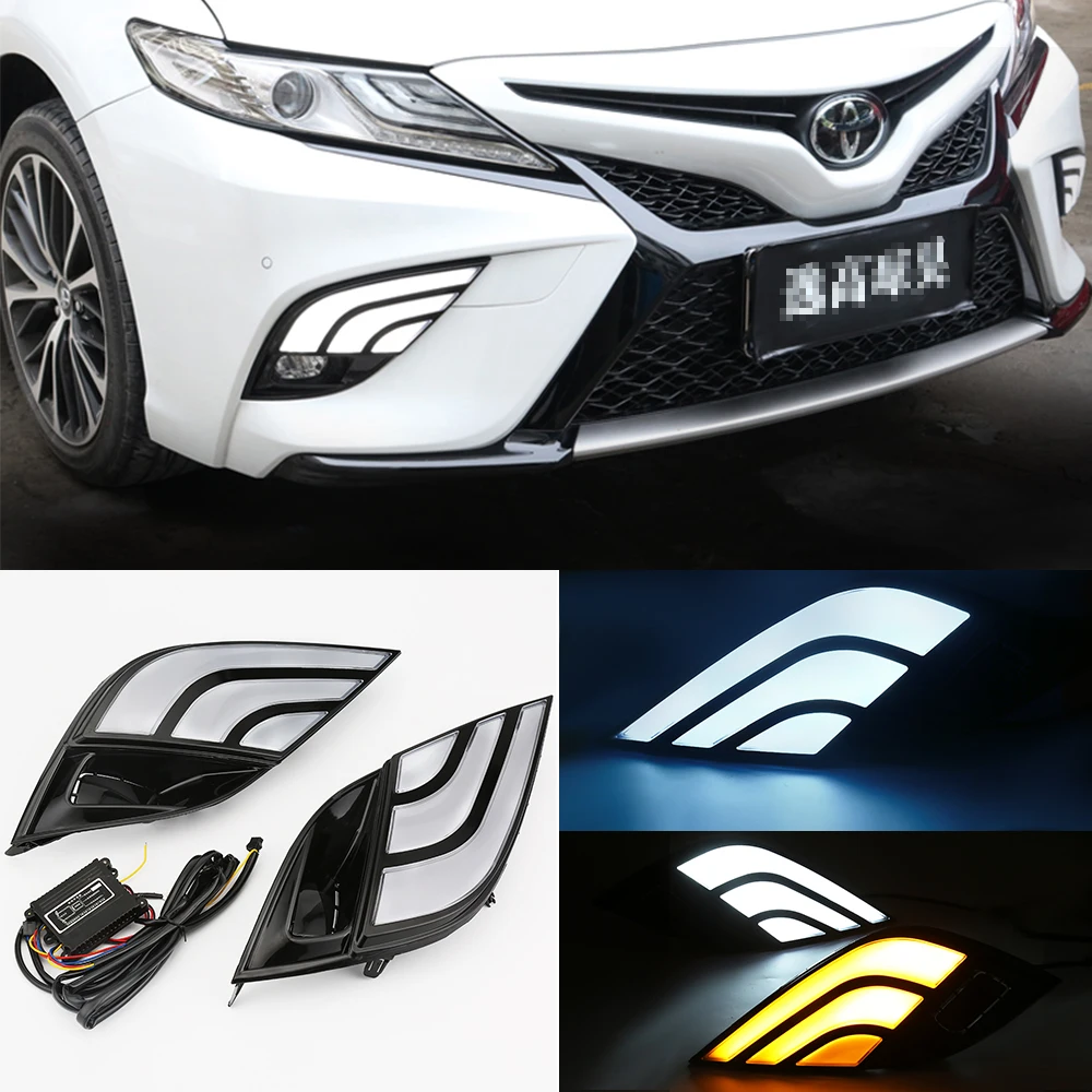 LED DRL Daytime Running Lights 12V Turn Signal Light For Toyota Camry 2018 SE XSE White Driving Light + Yellow Turn Signal
LED DRL Daytime Running Lights 12V Turn Signal Light For Toyota Camry 2018 SE XSE White Driving Light + Yellow Turn Signal