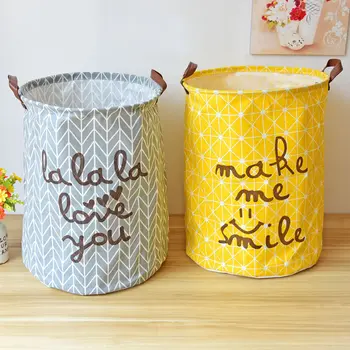Yellow Grey Cotton Linen Fabric Foldable Storage Basket Clothes Large Laundry Storage Buckets Bag Kids Toy Storage Organization
Yellow Grey Cotton Linen Fabric Foldable Storage Basket Clothes Large Laundry Storage Buckets Bag Kids Toy Storage Organization