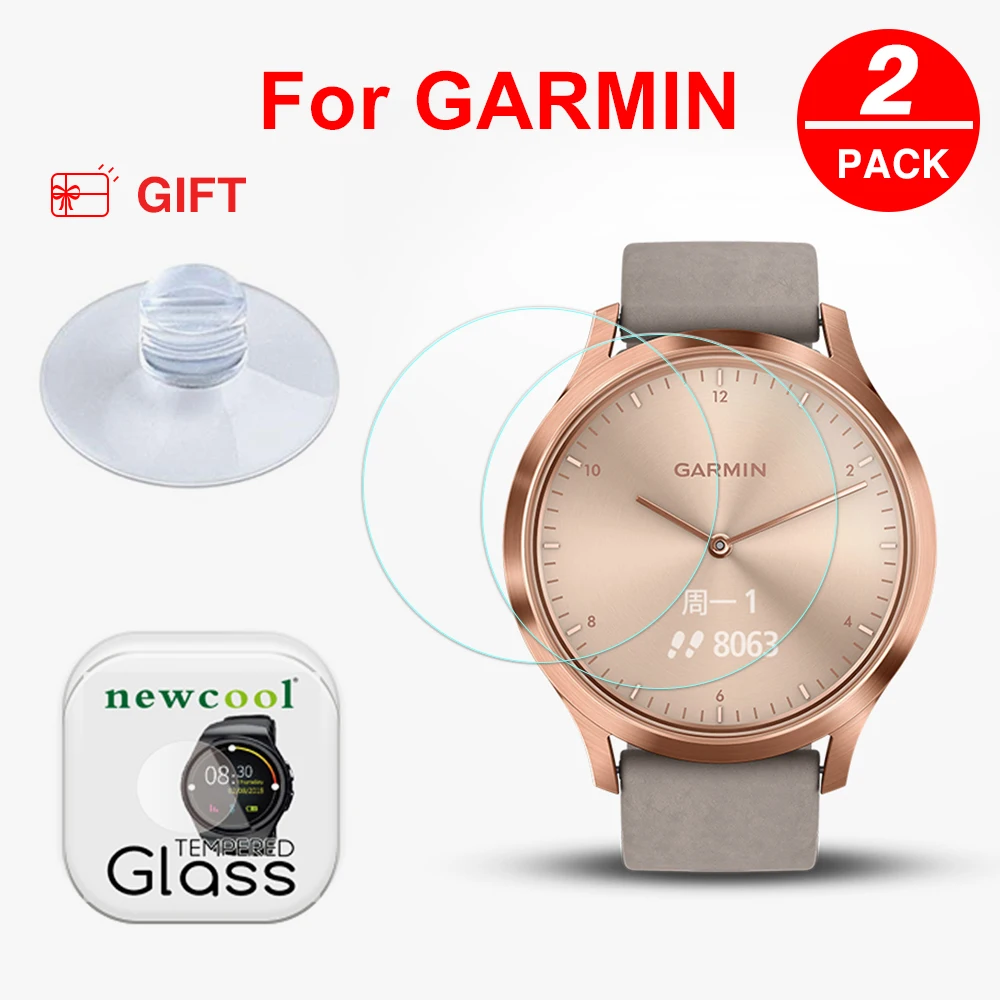 NEWCOOL Screen Protector for Garmin Vivomove HR Sports Music Watch Tempered Glass Screen Protector 2.5D &9H Protective Film 
NEWCOOL Screen Protector for Garmin Vivomove HR Sports Music Watch Tempered Glass Screen Protector 2.5D &9H Protective Film