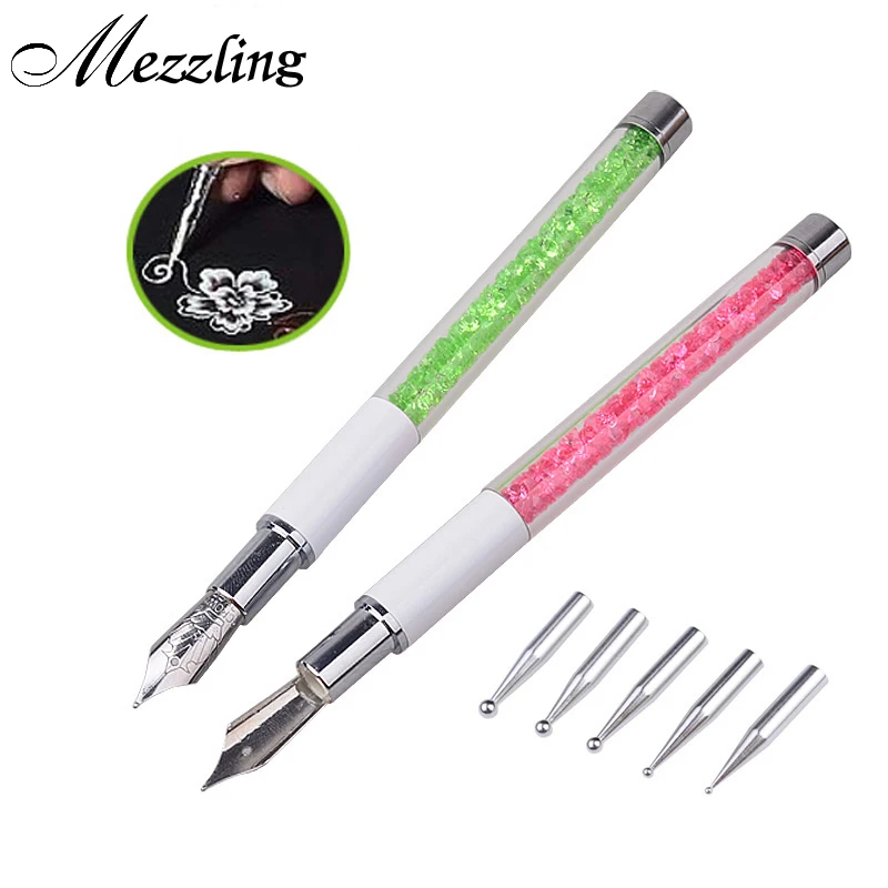 New 1pcs Nal Art Design Pen with 5pcs Dotting Heads Rhinestone Nail Painting Drawing Line Salon Nail Beauty Decoration Tools
New 1pcs Nal Art Design Pen with 5pcs Dotting Heads Rhinestone Nail Painting Drawing Line Salon Nail Beauty Decoration Tools
