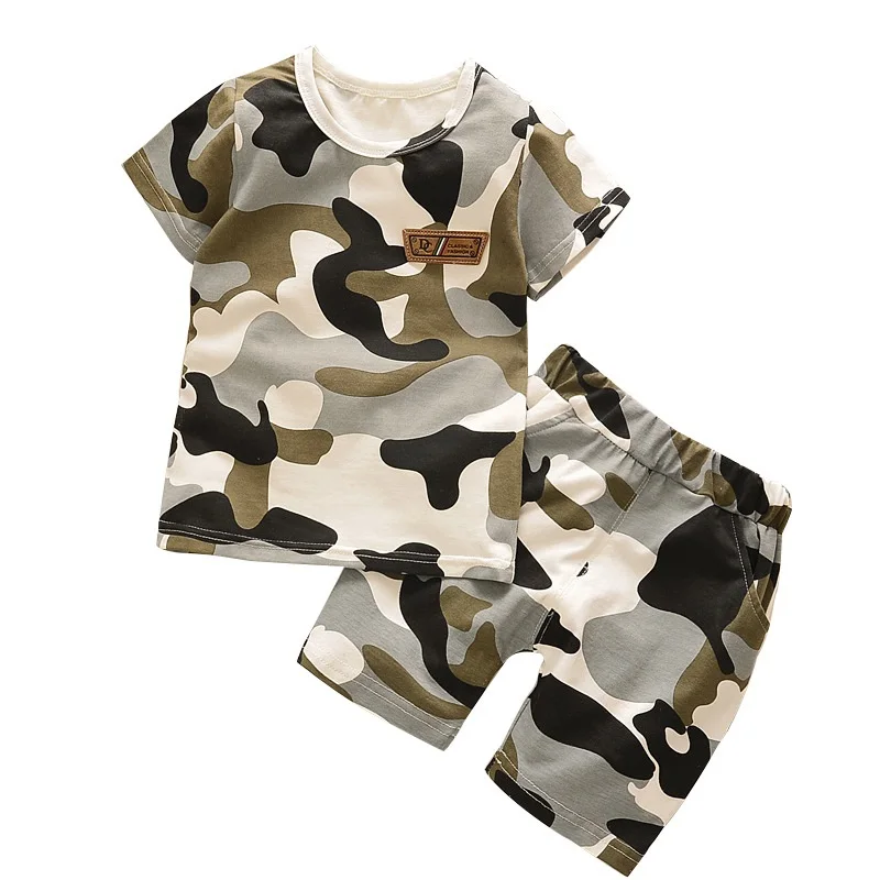 Fashion Summer Baby Boys 2-Pieces Clothing Sets Cotton Camouflage Print T-Shirt + Shorts For 65-105cm
Fashion Summer Baby Boys 2-Pieces Clothing Sets Cotton Camouflage Print T-Shirt + Shorts For 65-105cm