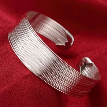 Wholesale Price 925 Sterling Silver Simple Multi-Line Bracelets Bangle for Women Jewelry Pulseiras
Wholesale Price 925 Sterling Silver Simple Multi-Line Bracelets Bangle for Women Jewelry Pulseiras