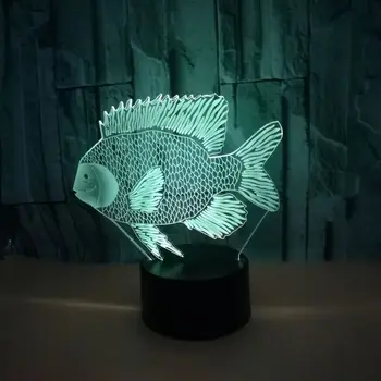 New Fish 3d Lamp Colorful Usb New Fancy Illusion 3d Night Light children's room Christmas decorations Kids Lamp
New Fish 3d Lamp Colorful Usb New Fancy Illusion 3d Night Light children's room Christmas decorations Kids Lamp