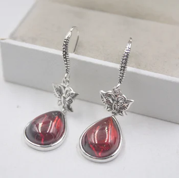 Real Sterling S925 Silver Dangle Earrings Red Garnet Butterfly For Women Ladies Girl 40*12mm Earrings Drop
Real Sterling S925 Silver Dangle Earrings Red Garnet Butterfly For Women Ladies Girl 40*12mm Earrings Drop
