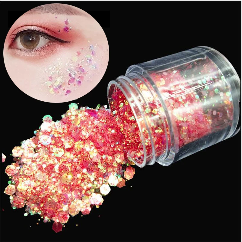 Holographic Nail Glitters Flakes Iridescent Sequins DIY Face Eye Makeup Body Hair Festival Chunky Glitter Nail Art Decorations
Holographic Nail Glitters Flakes Iridescent Sequins DIY Face Eye Makeup Body Hair Festival Chunky Glitter Nail Art Decorations
