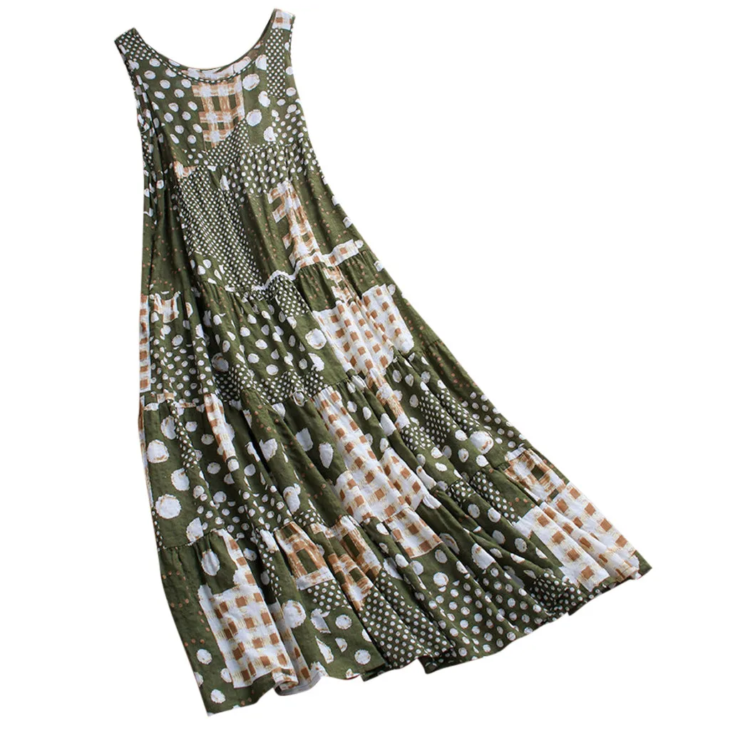 Plus Size Women Vintage Floral Print O Neck Sleeveless Summer Casual Maxi Dress Casual Daily wear
Plus Size Women Vintage Floral Print O Neck Sleeveless Summer Casual Maxi Dress Casual Daily wear