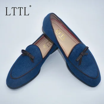 LTTL Fashion British Style Blue Canvas Loafers Men Dress Shoes With Bowknot Handmade Casual Shoes Men Slippers Prom Shoes
LTTL Fashion British Style Blue Canvas Loafers Men Dress Shoes With Bowknot Handmade Casual Shoes Men Slippers Prom Shoes