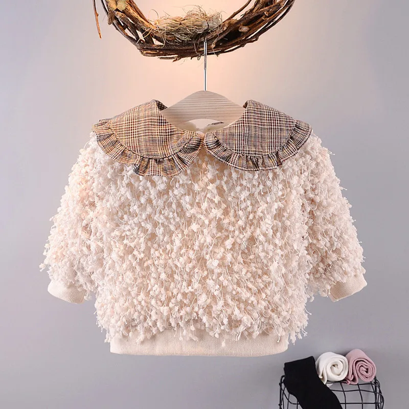 2018 New Autumn Winter Baby Girls Sweater Todder Plaid Turn-Down Collar Jumper Children Kid Princess Party Blouse Girl Outerwear
2018 New Autumn Winter Baby Girls Sweater Todder Plaid Turn-Down Collar Jumper Children Kid Princess Party Blouse Girl Outerwear