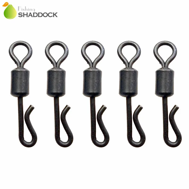 100pcs Matte Black Rolling Quick Change Swivels Carp Rigs Long Body Q-shaped Swing Snap Connector Carp Fishing Accessories
100pcs Matte Black Rolling Quick Change Swivels Carp Rigs Long Body Q-shaped Swing Snap Connector Carp Fishing Accessories