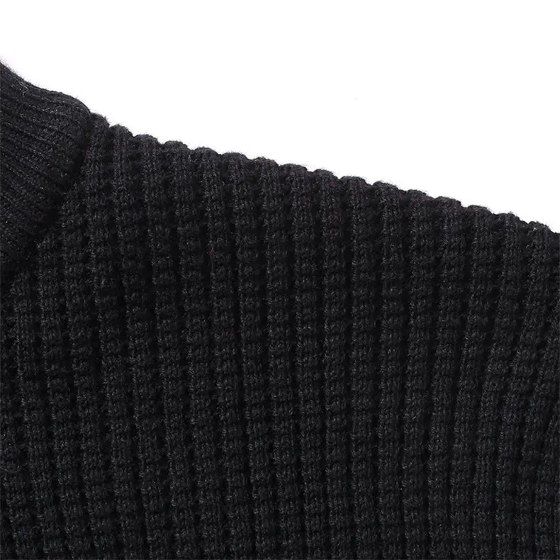 2018 Winter Mock-Neck Pullover Men Cotton Thicken Knitted Turtlenck Sweater Men Autumn Turtle-neck Mens Sweaters Drop-shipping 09