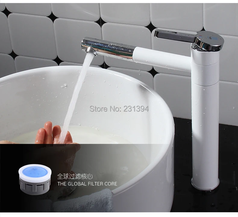 Heightening Art Basin brass chrome white faucet mixer torneira water tap Bathroom Sink Single Handle Faucets
Heightening Art Basin brass chrome white faucet mixer torneira water tap Bathroom Sink Single Handle Faucets