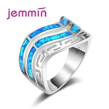 Vintage 925 Sterling Silver Jewelry Wave Blue Opal Rings for Women Wholesale Fashion Jewelry Party Ring for Lady Wedding
Vintage 925 Sterling Silver Jewelry Wave Blue Opal Rings for Women Wholesale Fashion Jewelry Party Ring for Lady Wedding