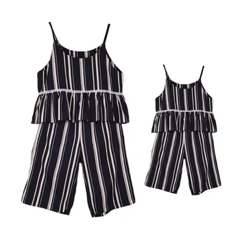 2019 New Summer Mother and Daughter Clothes Family Look Family Clothing Mom and Daughter Dress Blue Striped Skirt Top + Pants
2019 New Summer Mother and Daughter Clothes Family Look Family Clothing Mom and Daughter Dress Blue Striped Skirt Top + Pants