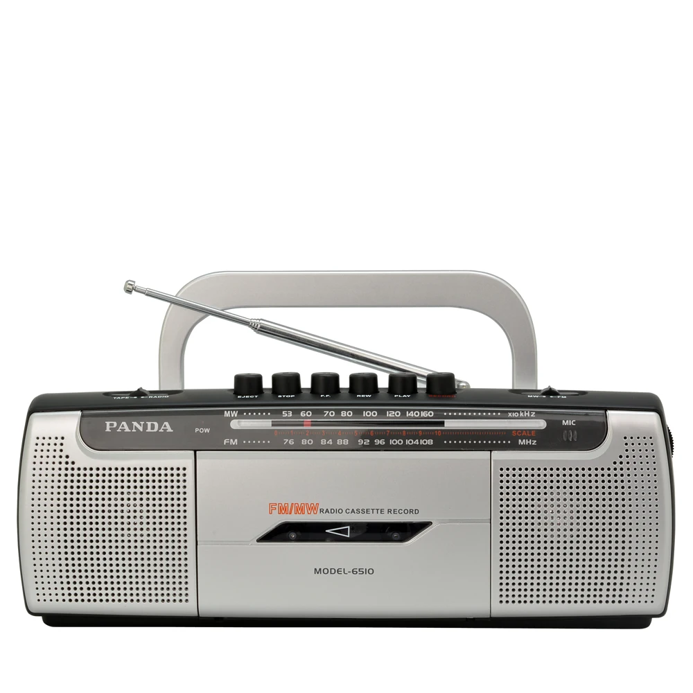 PANDA 6510 Tape Recorder Radio Small Dual Speaker Tape Learn English Playe Two Band Radio
PANDA 6510 Tape Recorder Radio Small Dual Speaker Tape Learn English Playe Two Band Radio