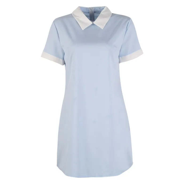 Women Dresses 2019 New Fashion Women Turn-down Collar Casual Dress Elegant Short Sleeved Summer Mini Dress Vestido 4 Color
Women Dresses 2019 New Fashion Women Turn-down Collar Casual Dress Elegant Short Sleeved Summer Mini Dress Vestido 4 Color
