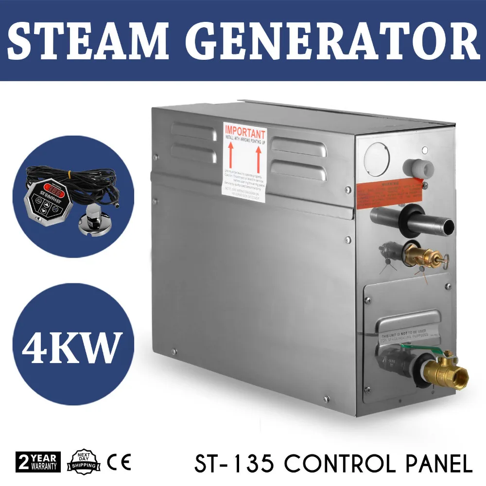 Professional 4KW Steam Generator Home Use Mechaine Approved Timer Control Adjustable Temperture Controller
Professional 4KW Steam Generator Home Use Mechaine Approved Timer Control Adjustable Temperture Controller