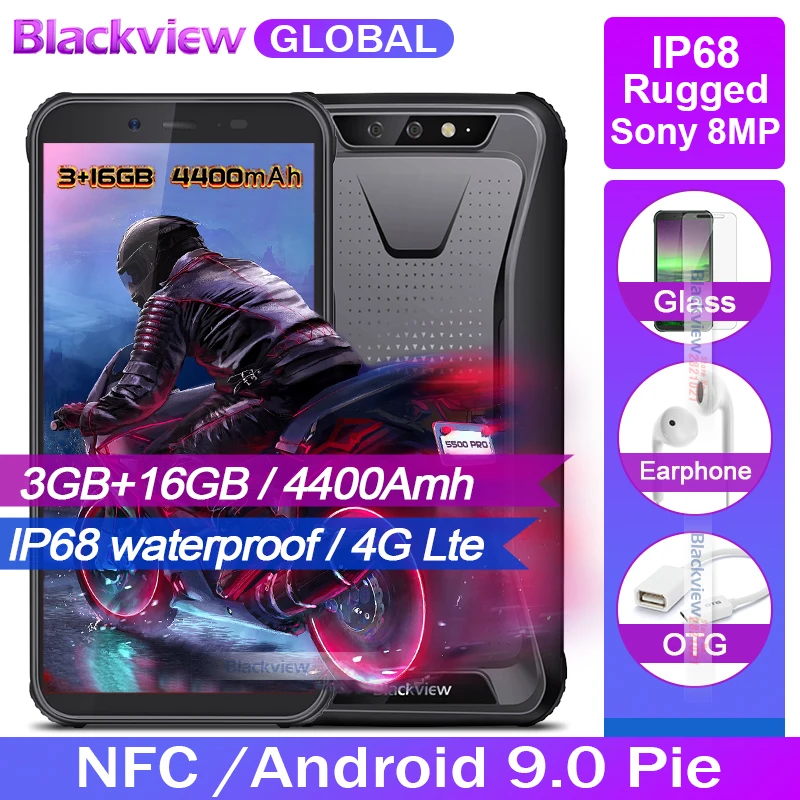 New arrival Blackview BV5500 PRO IP68 Waterproof Rugged Smartphone 3GB 16GB 5.5" Screen 4400mAh Android 9.0 pie 4G Mobile Phone
New arrival Blackview BV5500 PRO IP68 Waterproof Rugged Smartphone 3GB 16GB 5.5" Screen 4400mAh Android 9.0 pie 4G Mobile Phone