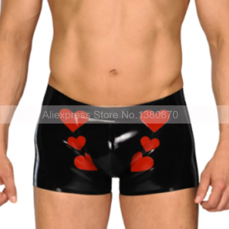Black Man Latex Shorts with Front Hearts Sexy Rubber Underpant Tight Knickers Plus Size Custom Made S-LPW112
Black Man Latex Shorts with Front Hearts Sexy Rubber Underpant Tight Knickers Plus Size Custom Made S-LPW112
