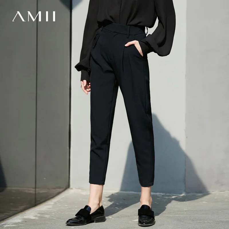 Amii Women Minimalist Summer Pants 2019 Solid High Waist Ankle Length Female Trousers
Amii Women Minimalist Summer Pants 2019 Solid High Waist Ankle Length Female Trousers