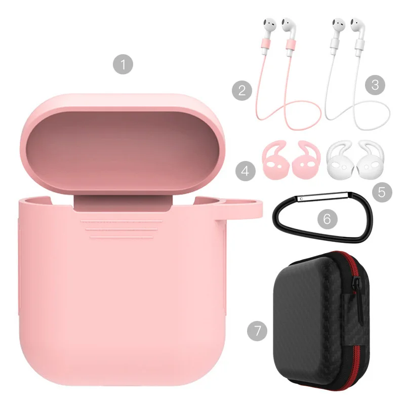 Airpod case cover For Apple Wireless Bluetooth Earphone AirPods Silicone Protective Cover Skin Accessories 7-Piece Set
Airpod case cover For Apple Wireless Bluetooth Earphone AirPods Silicone Protective Cover Skin Accessories 7-Piece Set