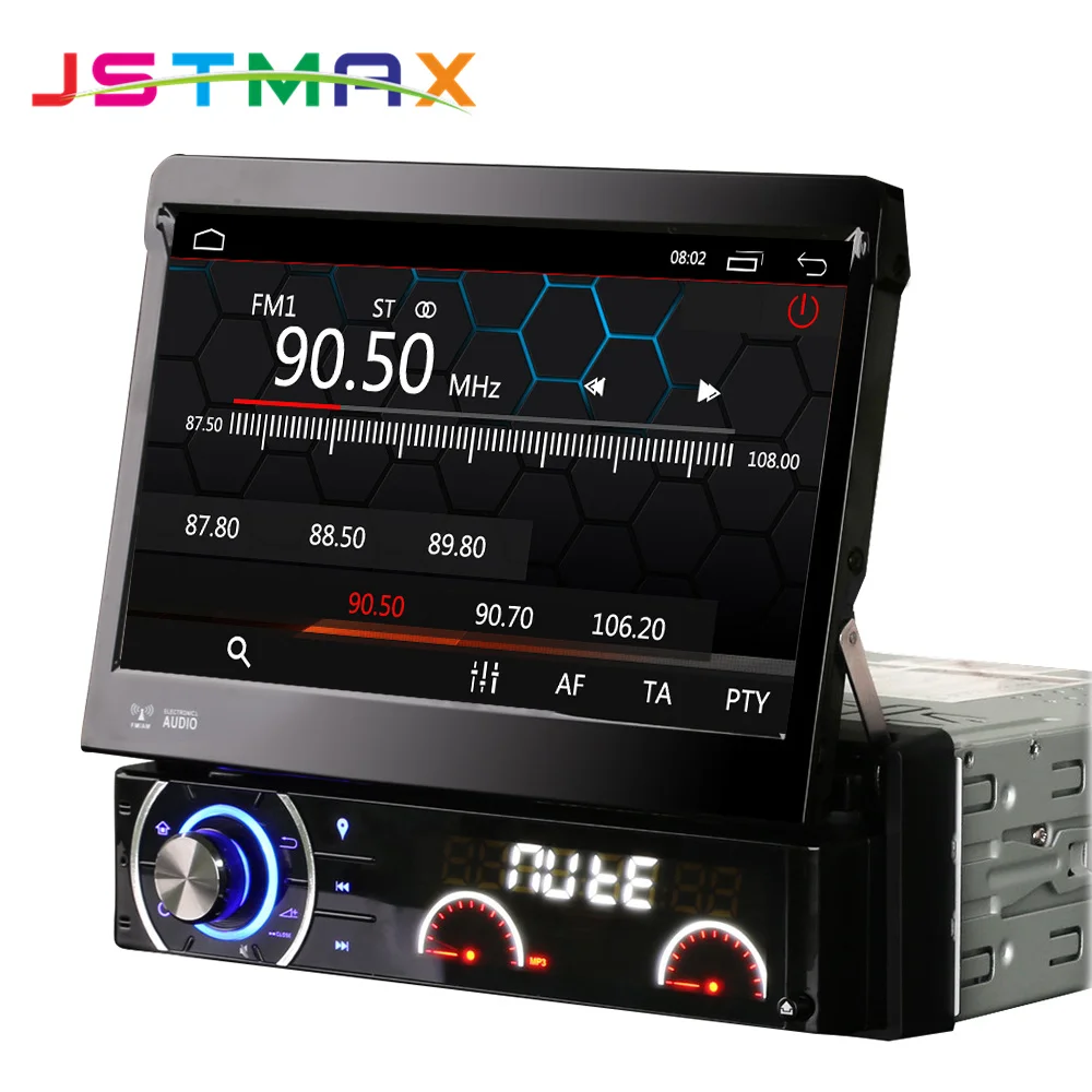 JSTMAX 7 "четырехъядерный 2G ram 1 Din автомобильный dvd плеер Android 6 0 Радио стерео