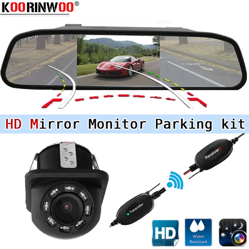 Koorinwoo Wireless Parking Kit Dynamic Trajectory Universal 8 Lights CCD HD color Car Rear View Camera backup Night Vision Cam
Koorinwoo Wireless Parking Kit Dynamic Trajectory Universal 8 Lights CCD HD color Car Rear View Camera backup Night Vision Cam