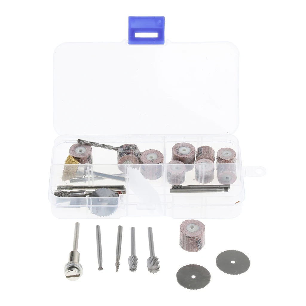 25PCS Woodwork Rotary Tool Accessory Kit for Carving Grinding 1/8 Inch Shank 25PCS Woodwork Rotary Tool Accessory Kit for Carving Grinding 1/8 Inch Shank