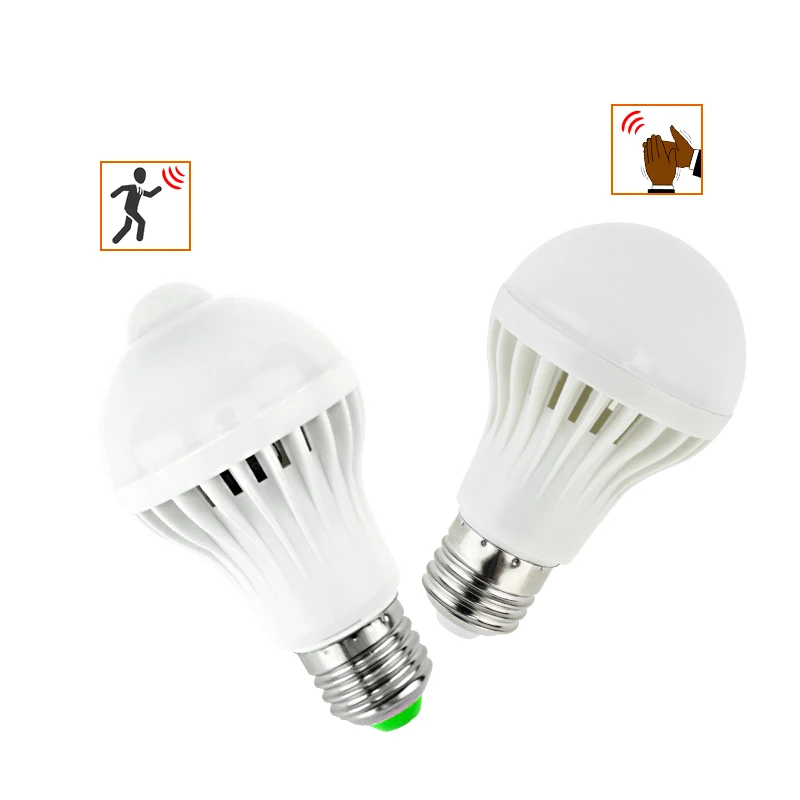 Smart PIR Led Bulb with Motion Sensor E27 5W 7W 9W 12W 15W Sound Motion Sensor Light Bulbs Lamp 220V Auto Lights for Gate Stairs
Smart PIR Led Bulb with Motion Sensor E27 5W 7W 9W 12W 15W Sound Motion Sensor Light Bulbs Lamp 220V Auto Lights for Gate Stairs