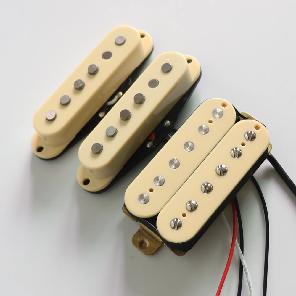 DIY parts 1set SSH Alnico 5 electric guitar pickups with high output bridge pickup in white/black/ivory guitar accessories
DIY parts 1set SSH Alnico 5 electric guitar pickups with high output bridge pickup in white/black/ivory guitar accessories