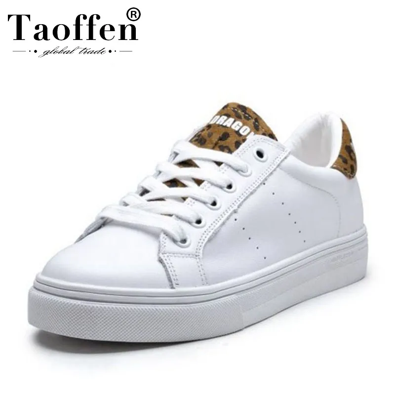 Taoffen New High Quality Daily Sneakers Flats Women Genuine Leather Print Leopard Casual Shoes Women Vulcanized Shoes Size 35-40
Taoffen New High Quality Daily Sneakers Flats Women Genuine Leather Print Leopard Casual Shoes Women Vulcanized Shoes Size 35-40