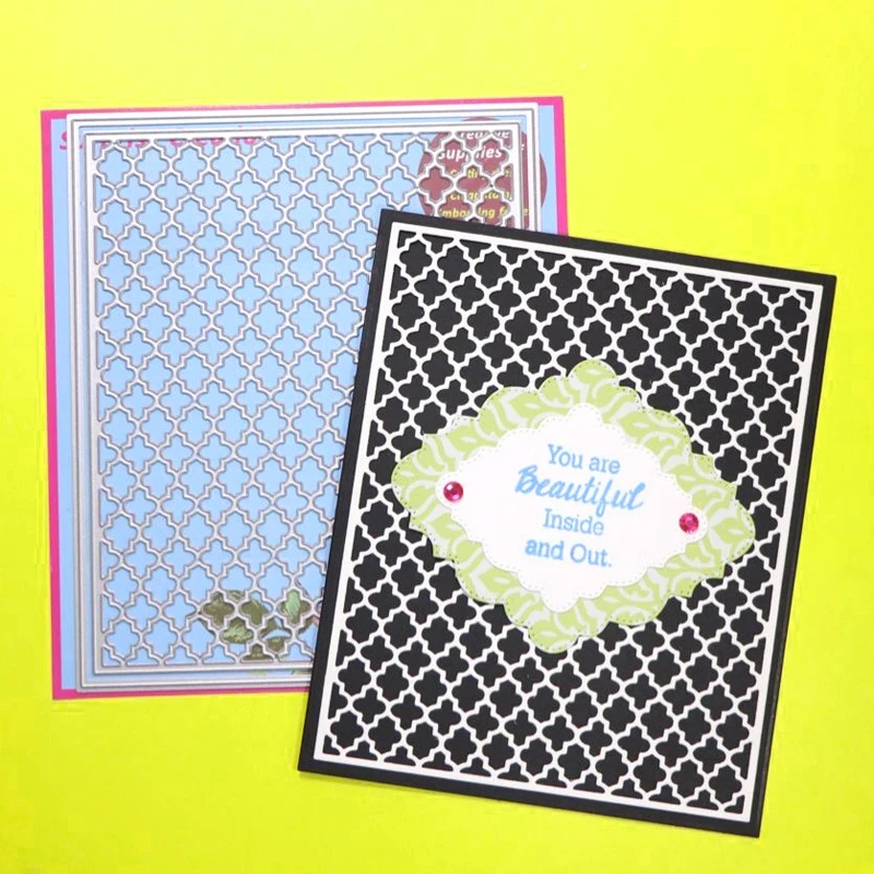 Cutting dies 14.5x17.7cm Moroccan Scrapbook DIY Craft Metal Stencil
Cutting dies 14.5x17.7cm Moroccan Scrapbook DIY Craft Metal Stencil