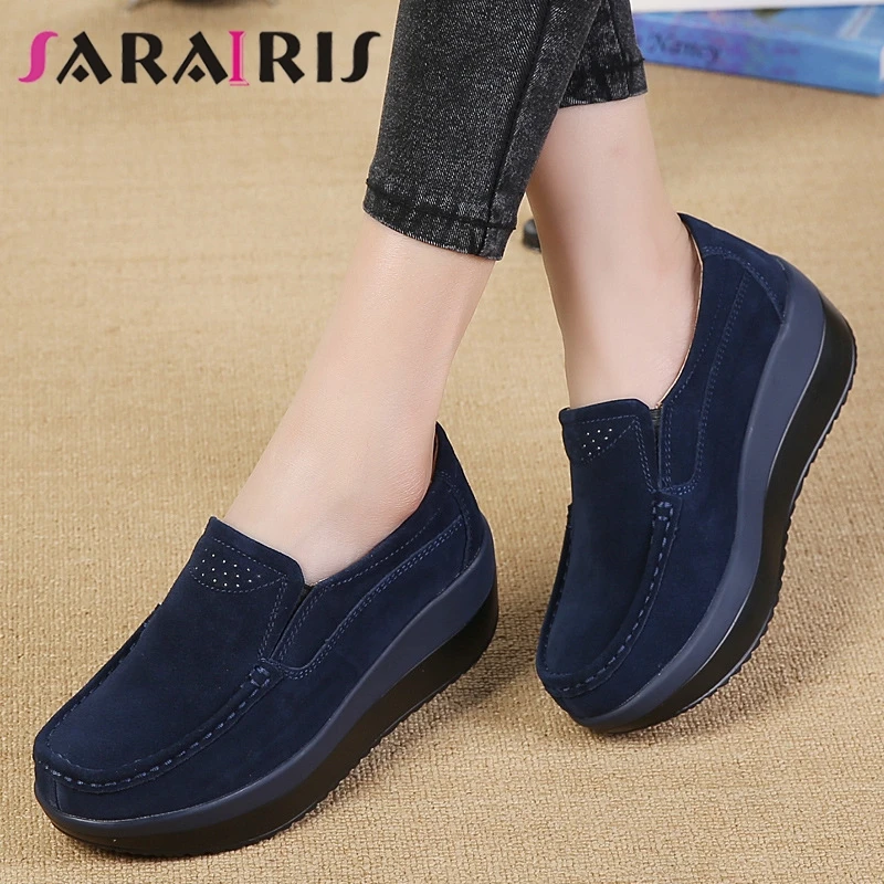 SARAIRIS 2019 New Solid Split Leather Elastic Band Round Toe Shoes Woman Casual women's Spring Autumn Flats Big Size 35-42
SARAIRIS 2019 New Solid Split Leather Elastic Band Round Toe Shoes Woman Casual women's Spring Autumn Flats Big Size 35-42