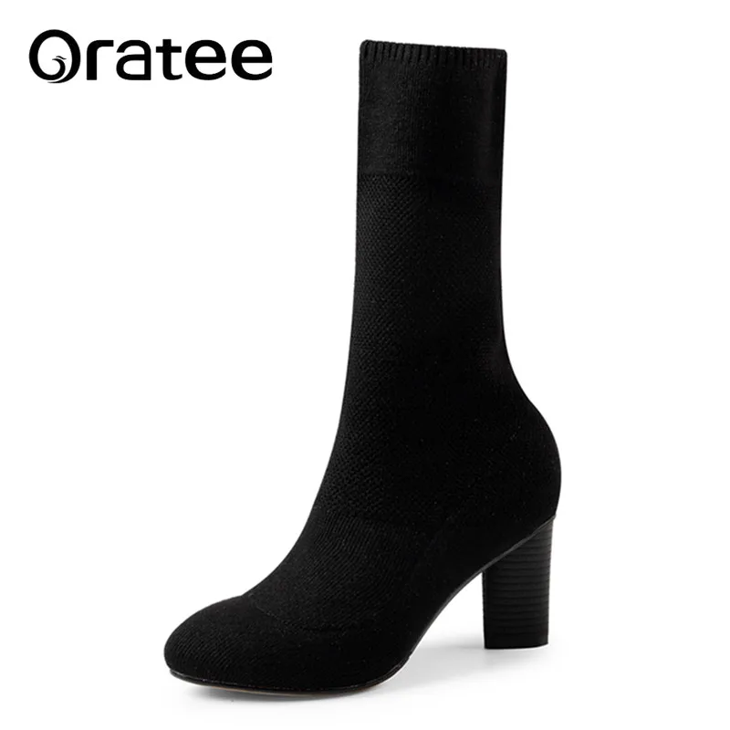New style Autumn Spring Stretch Fabric Women Sock Boots Fashion Sock boots Black Mid-calf Short Boots High Heel Shoes Plus Size
New style Autumn Spring Stretch Fabric Women Sock Boots Fashion Sock boots Black Mid-calf Short Boots High Heel Shoes Plus Size