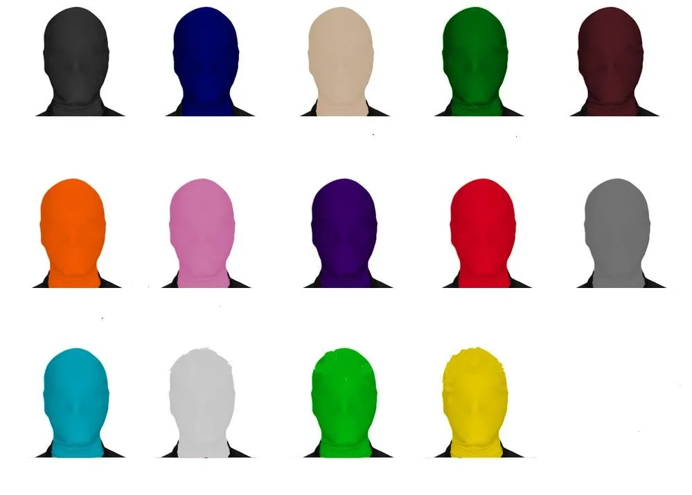 Cosplay&ware Lycra Spandex Fetish Tights Head Hood Suit Unisex Zentai 2 Cosplay&ware Lycra Spandex Fetish Tights Head Hood Suit Unisex Zentai -Zentai shop online