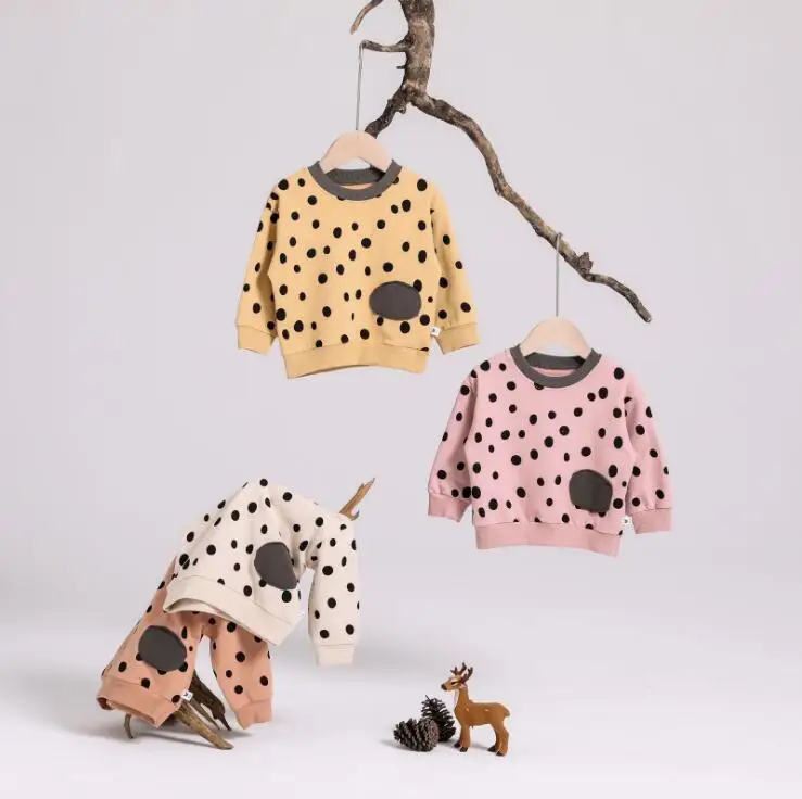 2019 new boys girls dots t-shirt autumn full sleeve cotton soft fashion kids sweatshirt 1-6t HU975
2019 new boys girls dots t-shirt autumn full sleeve cotton soft fashion kids sweatshirt 1-6t HU975