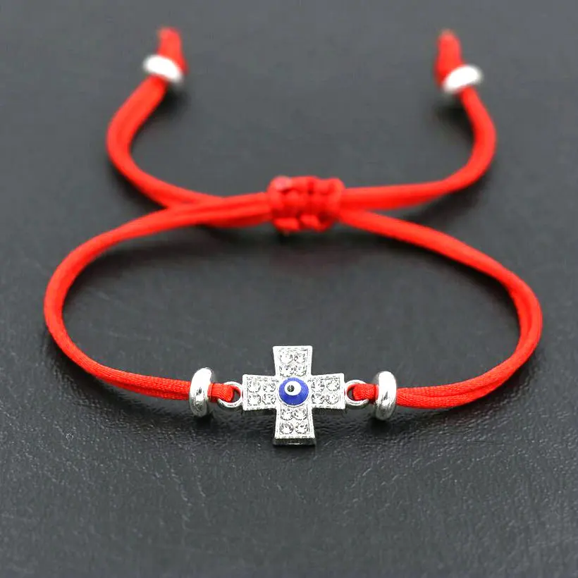 Silver Color Cubic Zirconia Evil Eye Crosses Charm Bracelets Men Red Thread String Bracelet For Women Couples Lovers' Lucky Gift
Silver Color Cubic Zirconia Evil Eye Crosses Charm Bracelets Men Red Thread String Bracelet For Women Couples Lovers' Lucky Gift
