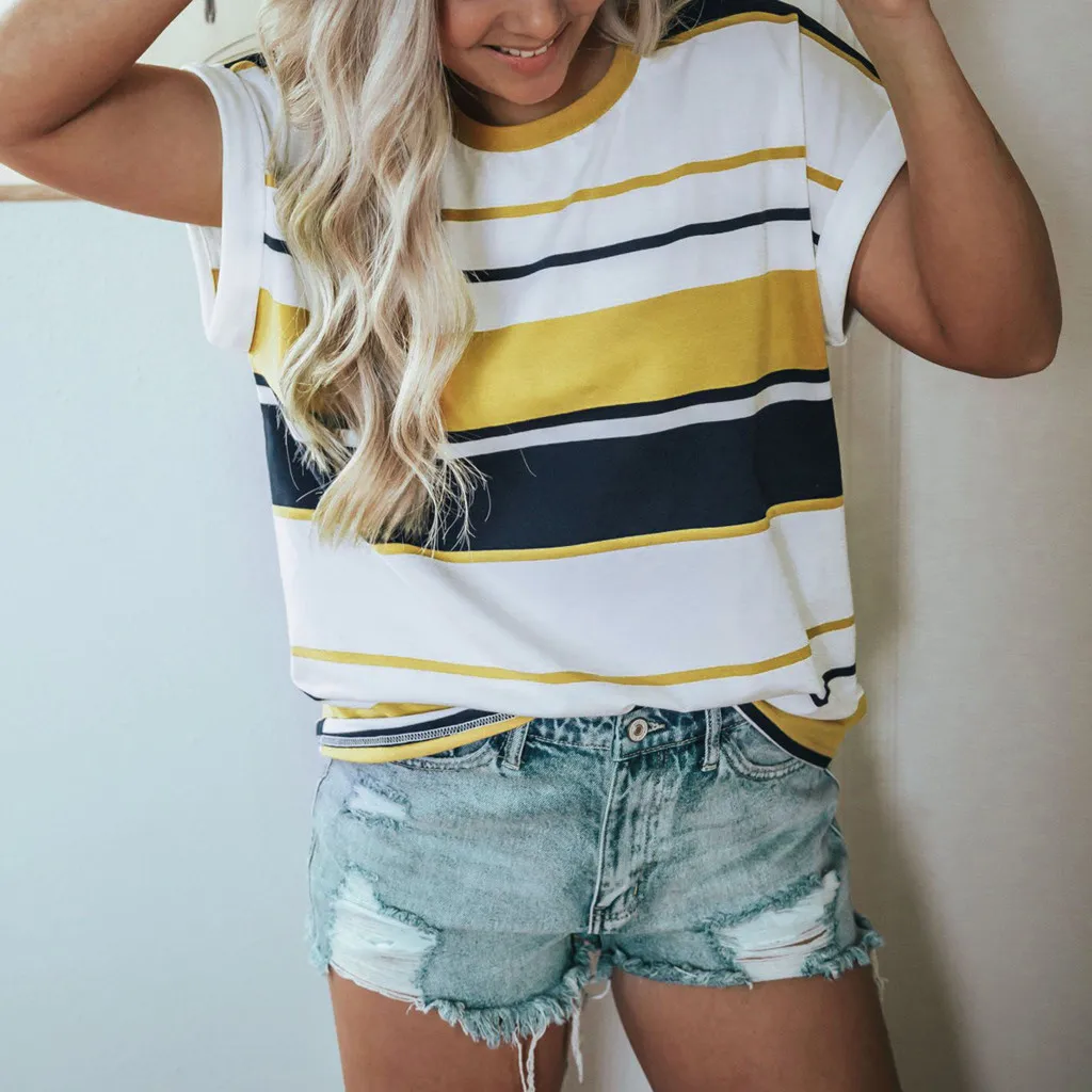 Feitong Large Size Striped Blouse Summer Women Fashion Striped O-Neck Blouse Short Sleeve Casual Blouse blusa feminina renda
Feitong Large Size Striped Blouse Summer Women Fashion Striped O-Neck Blouse Short Sleeve Casual Blouse blusa feminina renda