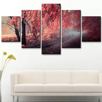 5 pieces modern home decor canvas painting with frame tree autumn landscape poster HD printing on canvas for livingroom wall art
5 pieces modern home decor canvas painting with frame tree autumn landscape poster HD printing on canvas for livingroom wall art