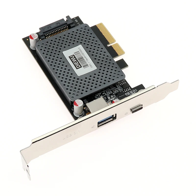 USB 3.1 Type A + C PCe Card with 15 Pin SATA Power 10Gbps PCI-E Converter ASM1142 Chip pcie pci express usb 3.1 network card
USB 3.1 Type A + C PCe Card with 15 Pin SATA Power 10Gbps PCI-E Converter ASM1142 Chip pcie pci express usb 3.1 network card