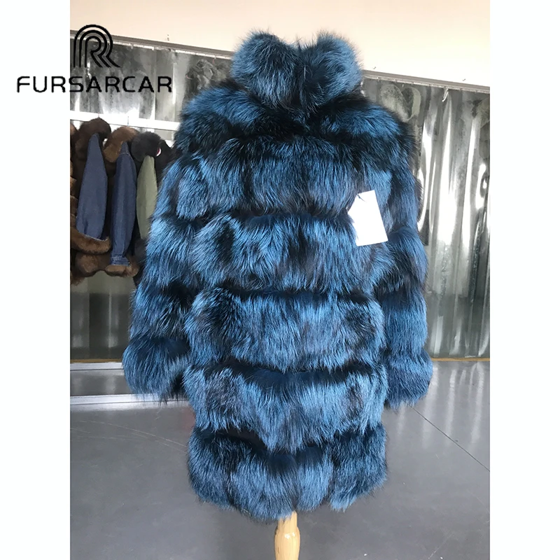 FURSARCAR 80 CM Length Real Fox Fur Coats Women With Fur Collar 2018 New Winter Luxury Genuine Silver Fox Fur Female Jacket
FURSARCAR 80 CM Length Real Fox Fur Coats Women With Fur Collar 2018 New Winter Luxury Genuine Silver Fox Fur Female Jacket