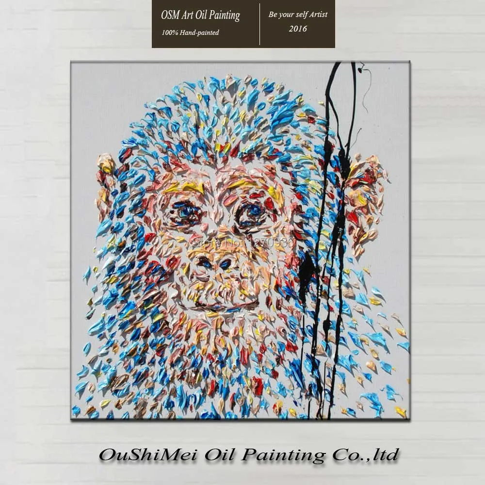 Beautiful cute blue monkey climbing the tree pure hand-painted orangutans canvas oil painting for the living room decorative
Beautiful cute blue monkey climbing the tree pure hand-painted orangutans canvas oil painting for the living room decorative