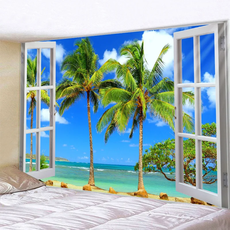 Coconut Tree Sea Scenery Tapestry Indian Mandala Tapestry Wall Hanging Tapestries Boho Bedroom Wall Rug Couch Blanket 6 Size
Coconut Tree Sea Scenery Tapestry Indian Mandala Tapestry Wall Hanging Tapestries Boho Bedroom Wall Rug Couch Blanket 6 Size
