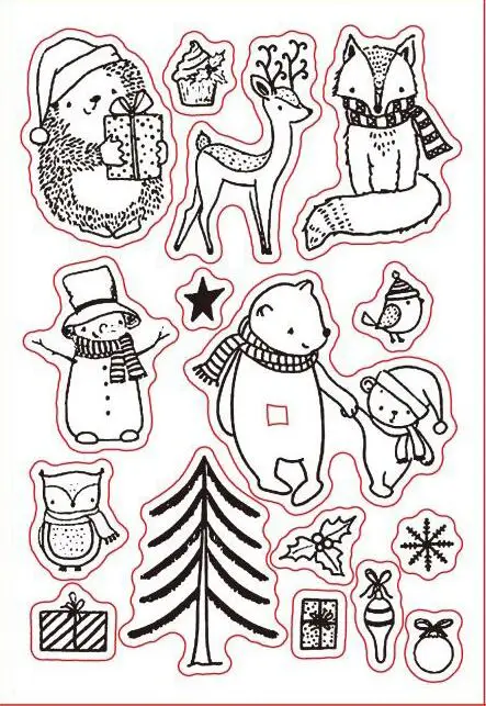 Christmas animals Transparent Clear Silicone Stamp Seal for DIY scrapbooking photo album Decorative clear stamps A224
Christmas animals Transparent Clear Silicone Stamp Seal for DIY scrapbooking photo album Decorative clear stamps A224